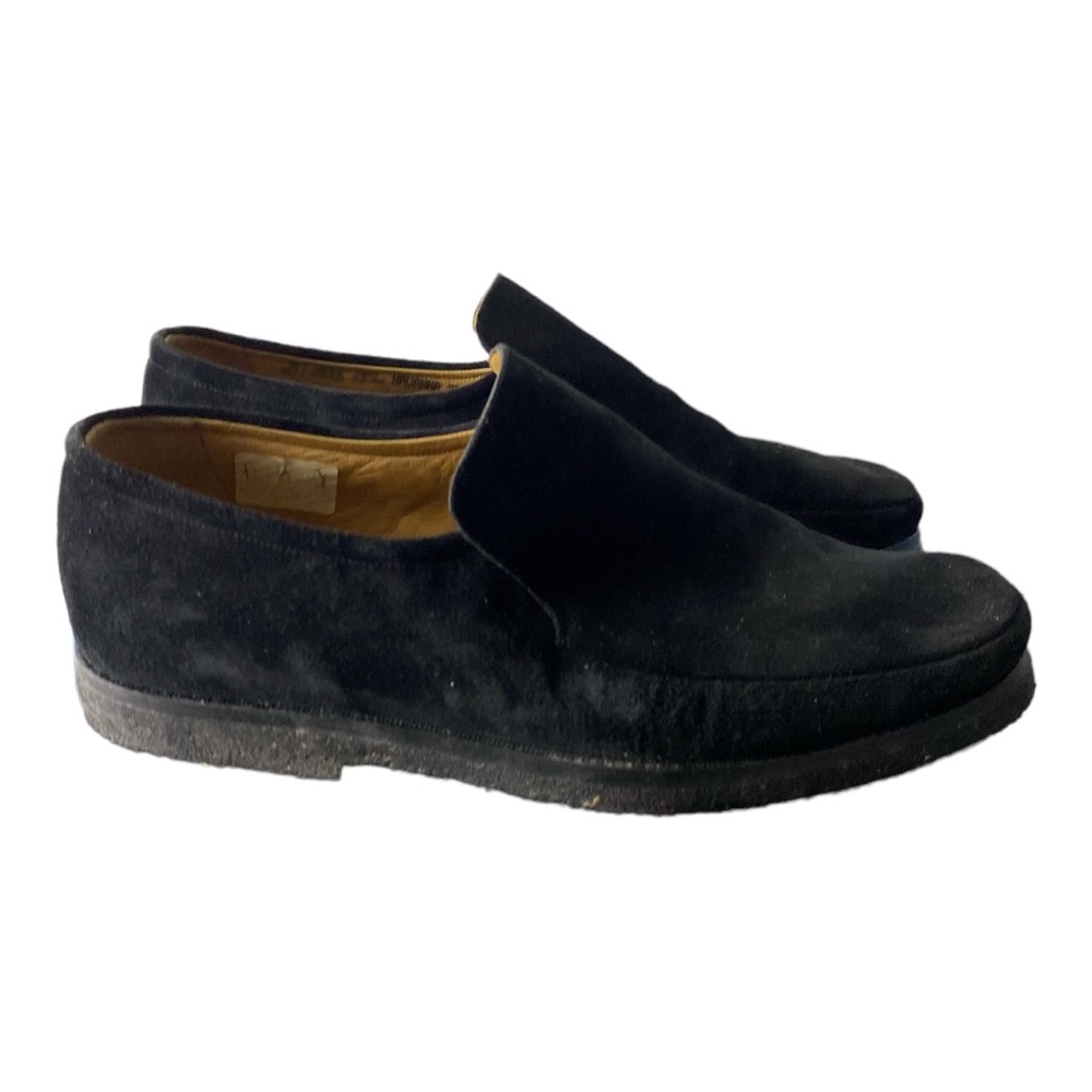 ☃️Bally Havanna Black Suede Slip On Loafers Size 7F or 8EEE